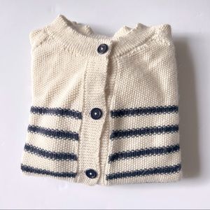 LENVERS Gaby Wool Cardigan  Striped in size S-M .